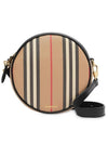 Striped Round Cross Bag Beige - BURBERRY - BALAAN 1