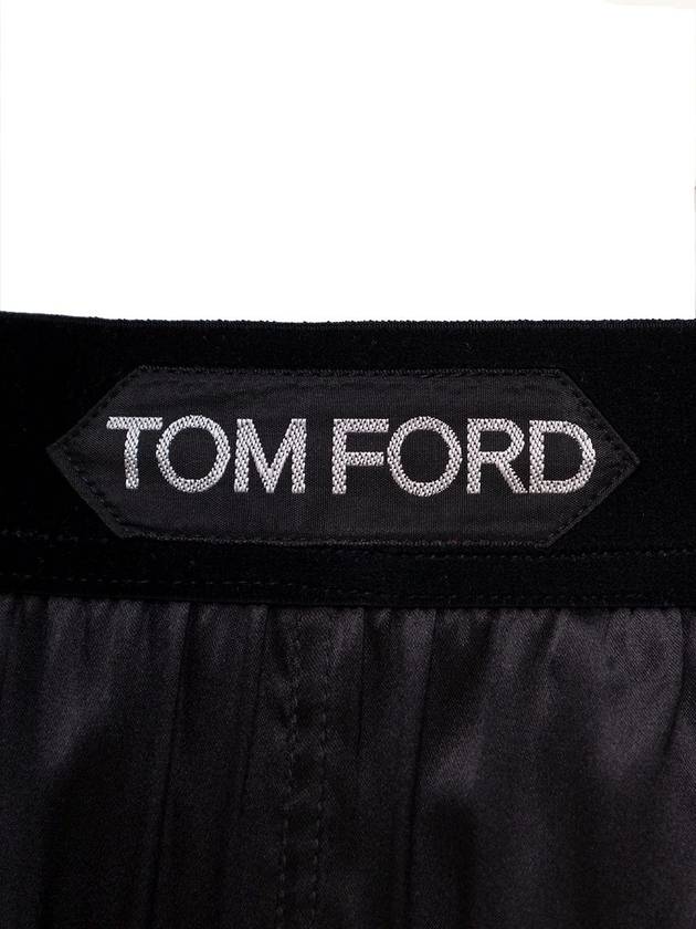 Women's Stretch Silk Straight Pants Black - TOM FORD - BALAAN 4