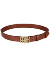 Logo Buckle Leather Belt Tobacco - MIU MIU - BALAAN 9