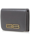 BB logo bifold wallet gray - BALENCIAGA - BALAAN.