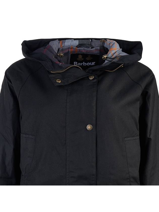 Arley Wax Hooded Jacket Black - BARBOUR - BALAAN 5