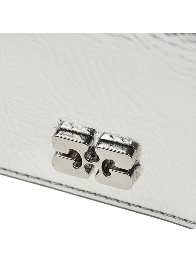 Bou Flap Card Wallet Silver - GANNI - BALAAN 7