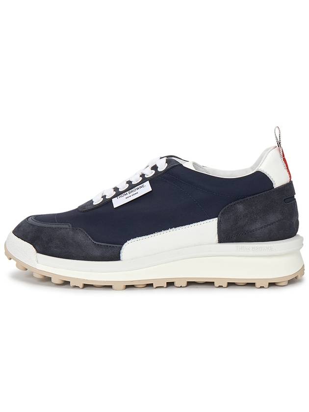 Eco Nylon Alumni Trainer Low Top Sneakers Blue - THOM BROWNE - BALAAN 4