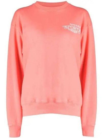 Embroidered Logo Cotton Long Sleeve T-shirt Pink - SPORTY & RICH - BALAAN 2