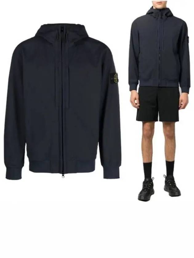 Soft Shell RE Dye Technology Hooded Jacket Navy - STONE ISLAND - BALAAN 2