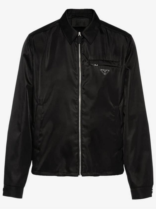 Re-Nylon Zip Up Gabardine Blouson Jacket Black - PRADA - BALAAN 2