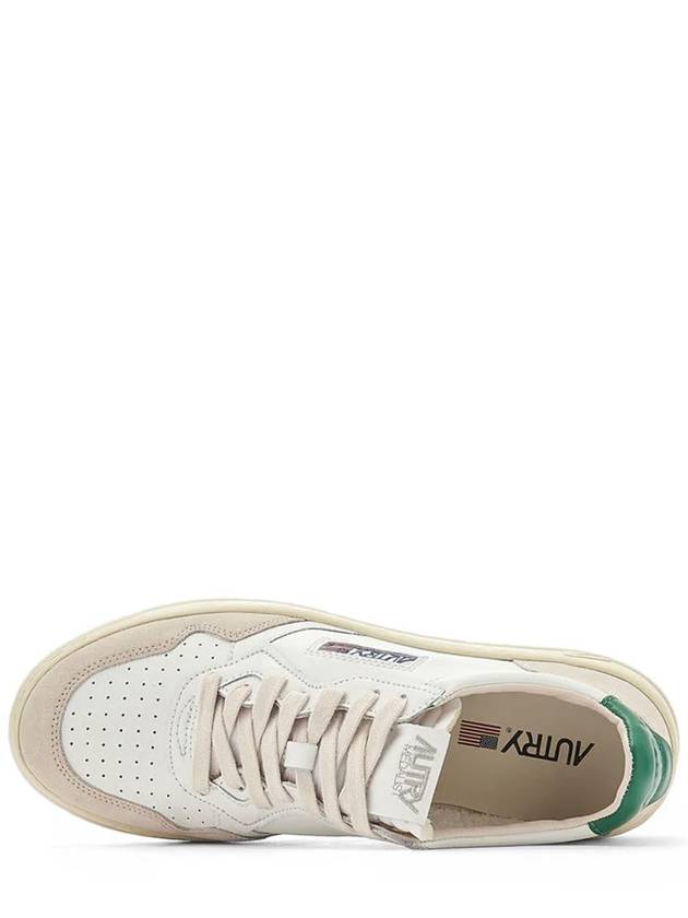 Men's Medalist Leather Low Top Sneakers Green Tab - AUTRY - BALAAN 4