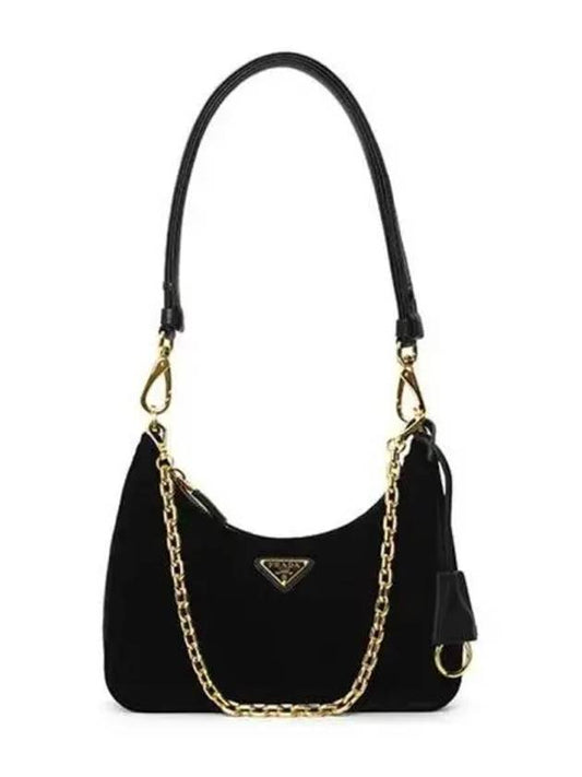 Re-Edition Velvet Mini Bag Black - PRADA - BALAAN 2