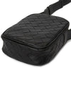 Intrecciato Zipper Leather Mini Cross Bag Black - BOTTEGA VENETA - BALAAN 6