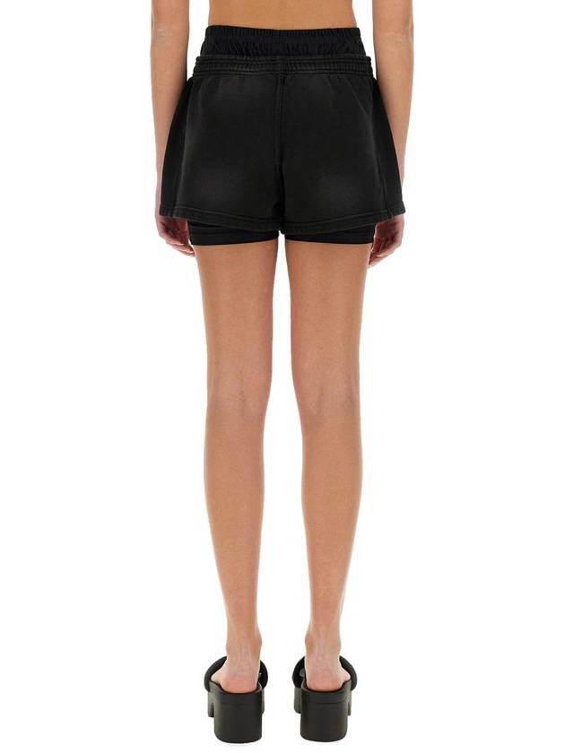 T By Alexander Wang Shorts With Logo - ALEXANDER WANG - BALAAN 3