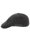 Men s Check Hunting Cap 8414GXAC GREY - BLACK&WHITE - BALAAN 2