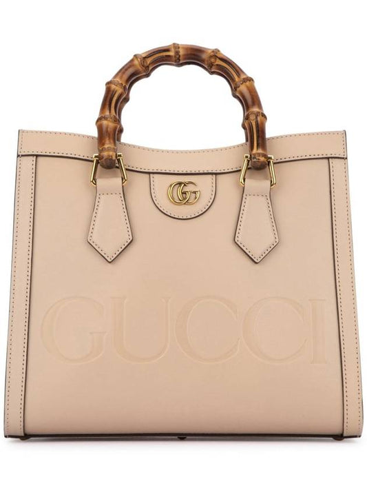 Diana Bamboo Handle Small Leather Tote Bag Light Beige - GUCCI - BALAAN 1