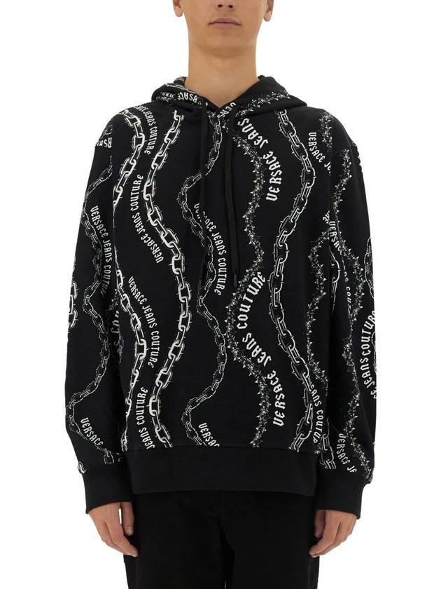 Versace Jeans Couture Black Cotton Sweatshirt - VERSACE - BALAAN 4