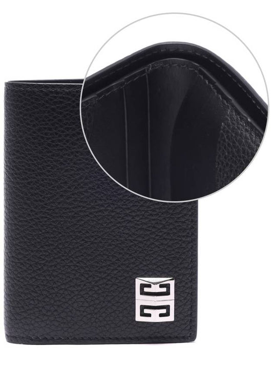 Metal Logo Grain Half Wallet Black - GIVENCHY - BALAAN 2