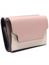 Saffiano Color Block Tri-Fold Half Wallet Pink - MARNI - BALAAN 4