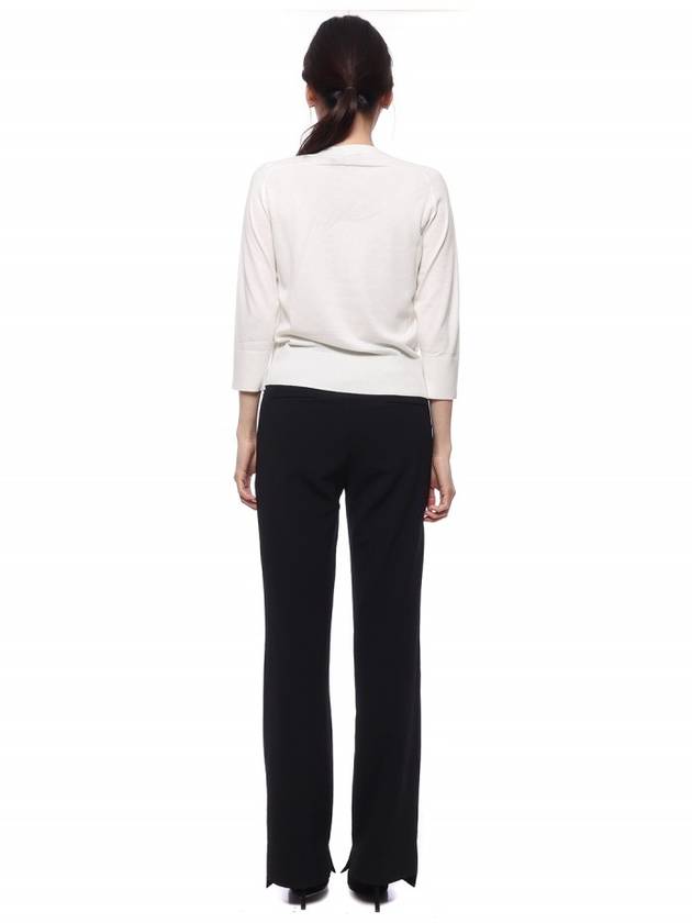 Piuma Crew Neck Cashmere Knit Top White - LORO PIANA - BALAAN 6