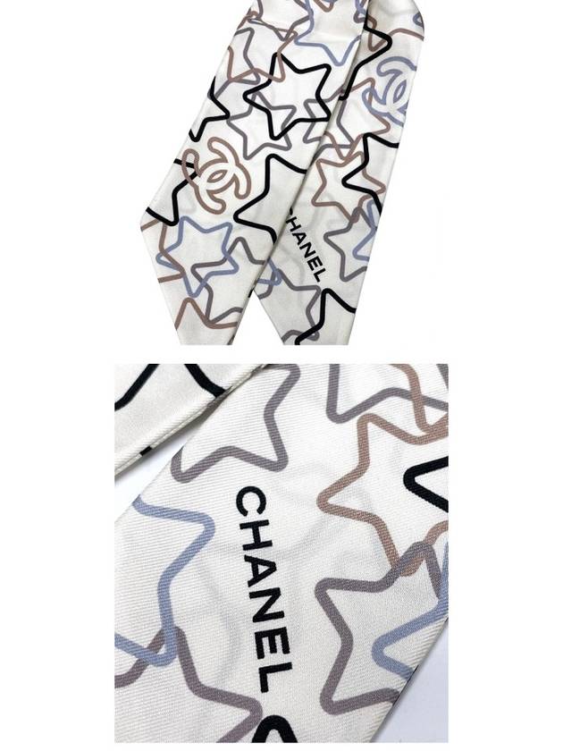 Star Silk Scarf White AA8007 B07340 NG397 - CHANEL - BALAAN 6