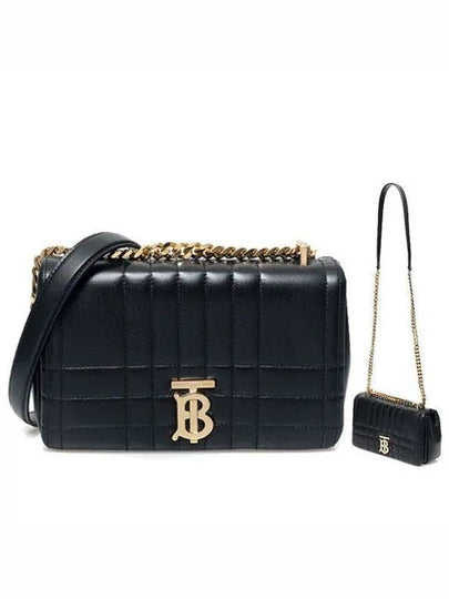 Lola Quilted Lambskin Small Shoulder Bag Black - BURBERRY - BALAAN 2