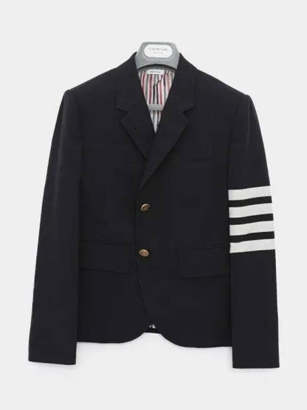 Plain Weave Suiting Classic 4 Bar Jacket Navy - THOM BROWNE - BALAAN 2