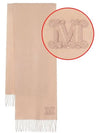 Wsdalia Embroidered Logo Cashmere Scarf Pink - MAX MARA - BALAAN 2