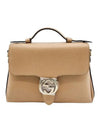 Interlocking G Chain Small Leather Cross Bag Beige - GUCCI - BALAAN 1