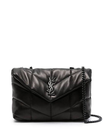 Toy Puffer Nappa Leather Shoulder Bag Black - SAINT LAURENT - BALAAN 1