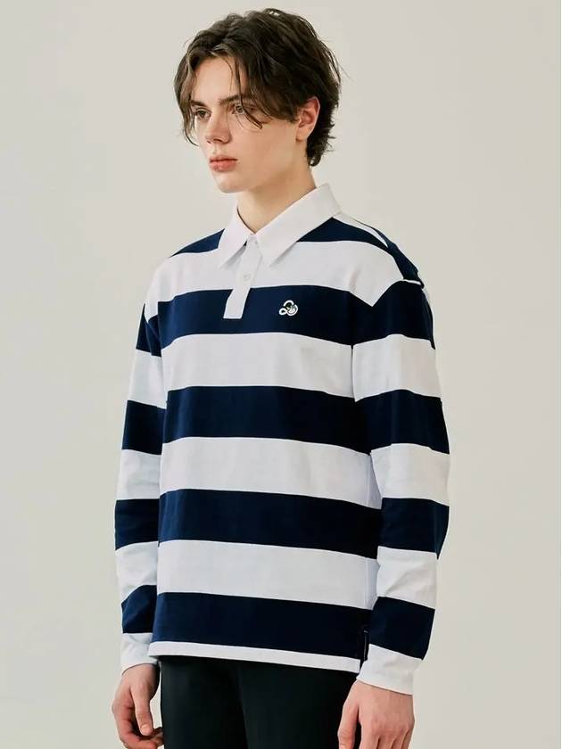 Striped collar sweatshirt NAVY - 20THHOLE - BALAAN 5