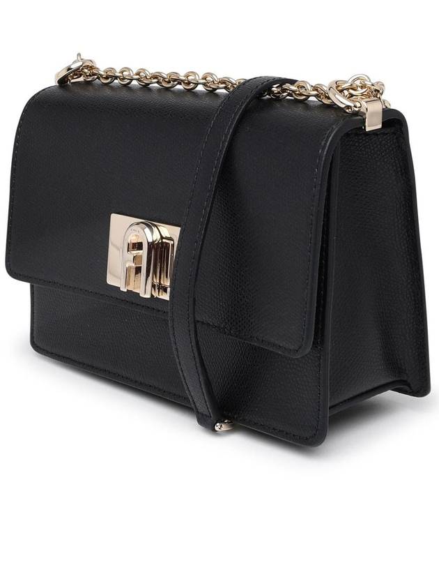 1927 leather gold-plated mini cross bag black - FURLA - BALAAN 3