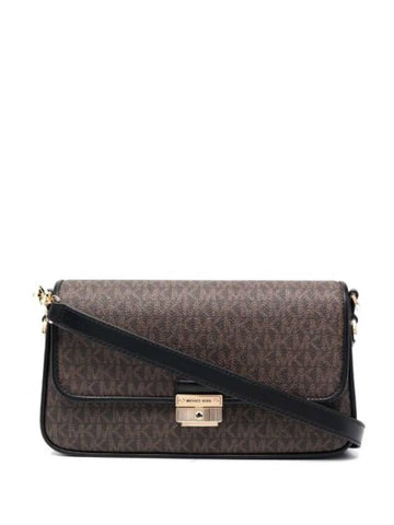 Bradshaw Small Logo Convertible Shoulder Bag Black Brown - MICHAEL KORS - BALAAN 1