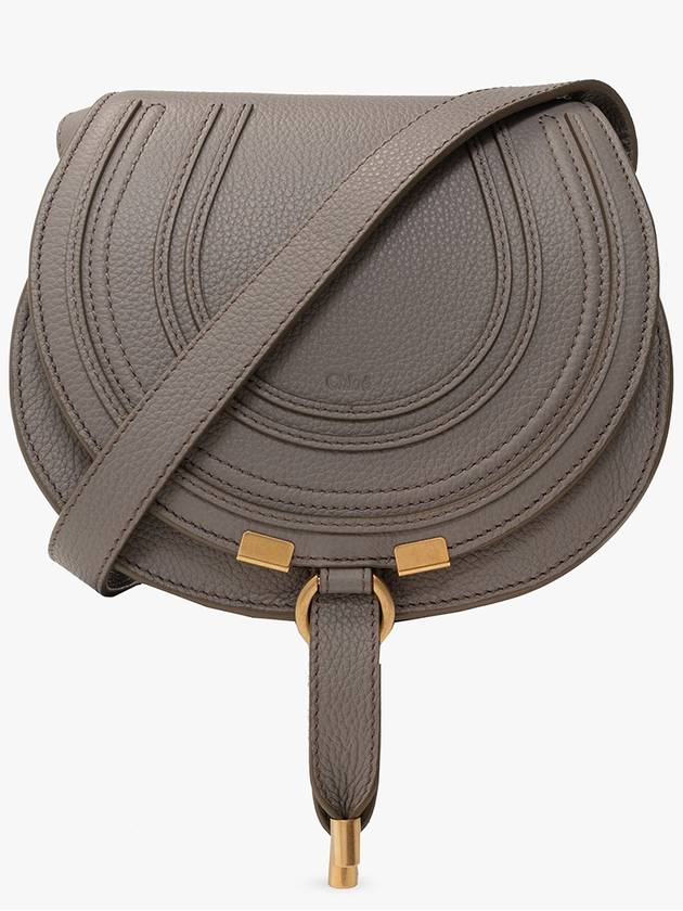 Marcie Saddle Small Grained Leather Cross Bag Grey - CHLOE - BALAAN 2