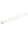 22C AB7643 Gold Metal Cubic CC Logo Pearl Decoration Long Necklace - CHANEL - BALAAN 1