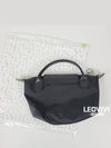 Le Pliage Green Handle Pouch Bag Black - LONGCHAMP - BALAAN 6