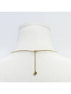 Gold White Cubic Detail Necklace 4VDIA37501 - DIOR - BALAAN 8