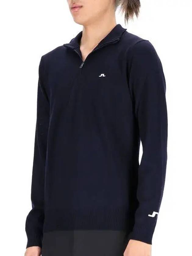 Kian Half Zip-Up Knit Top Navy - J.LINDEBERG - BALAAN 2