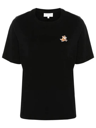 Speedy Fox Patch Comfort Short Sleeve T Shirt Black - MAISON KITSUNE - BALAAN 2