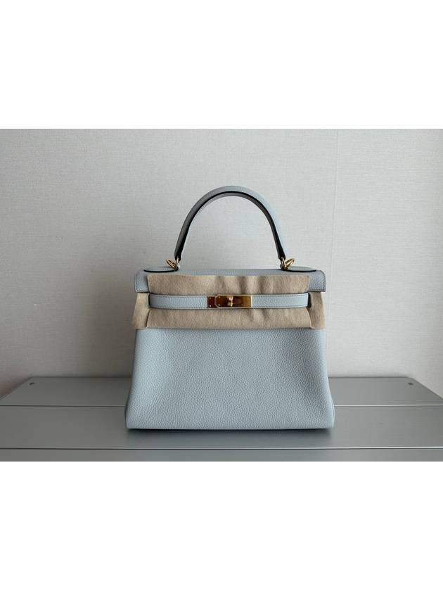 Blue Pale Clemence Kelly 28 Gold Plated U H024979CC08 - HERMES - BALAAN 2