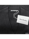 Keve Face Wool V-neck Cardigan Black - ACNE STUDIOS - BALAAN 7