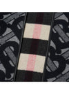 Monogram Wool Cashmere Jacquard Cape Graphite - BURBERRY - BALAAN 5