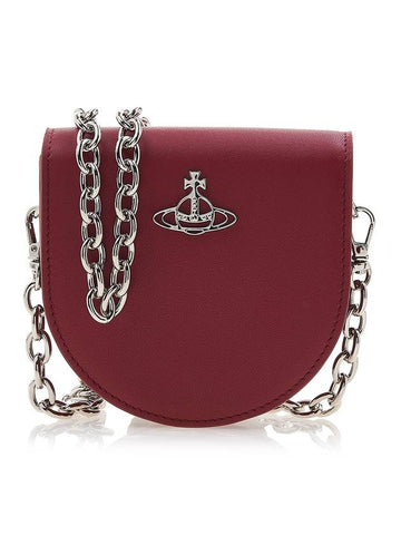 Smooth Leather Nano Saddle Cross Bag Red - VIVIENNE WESTWOOD - BALAAN 1