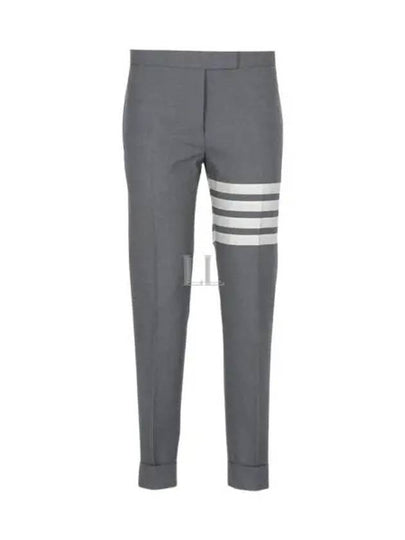 Men's Plain Weave 4 Bar Low Rise Skinny Straight Pants Grey - THOM BROWNE - BALAAN 2