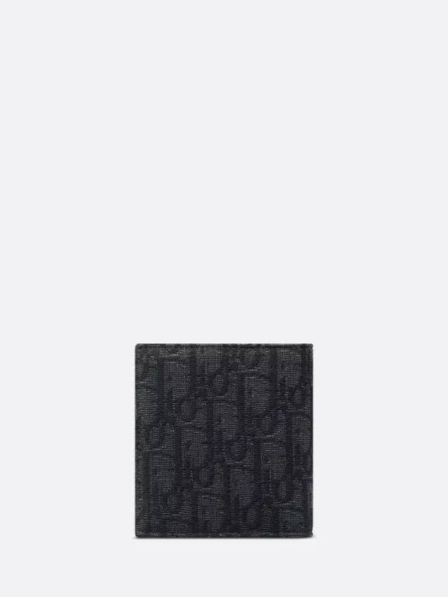 Compact Vertical Oblique Jacquard Card Wallet Black - DIOR - BALAAN 5