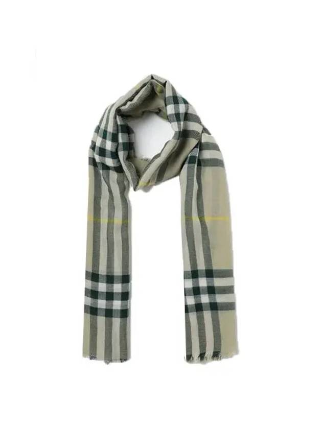 Vintage Check Wool Scarf Green - BURBERRY - BALAAN 7