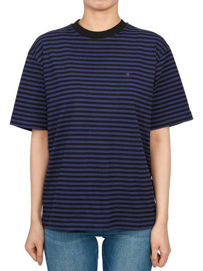 Verner Stripe Short Sleeve T-Shirt Navy - CARHARTT WIP - BALAAN 2