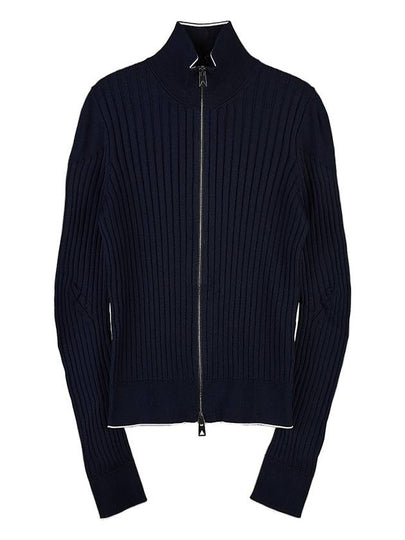 Knit Zip Up Jacket Navy - BOTTEGA VENETA - BALAAN 2