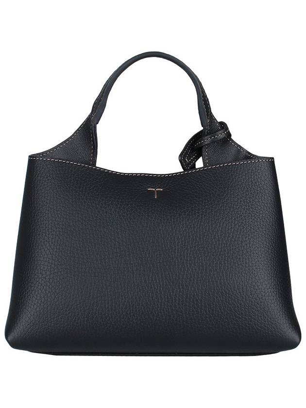 Logo Charm Leather Micro Tote Bag Black - TOD'S - BALAAN 6