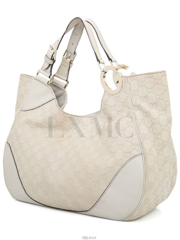 Seema GG logo shoulder tote bag 203504 white gold - GUCCI - BALAAN 2