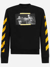 Men's Caravaggio Print Cotton Sweatshirt Sweatshirt White - OFF WHITE - BALAAN 3