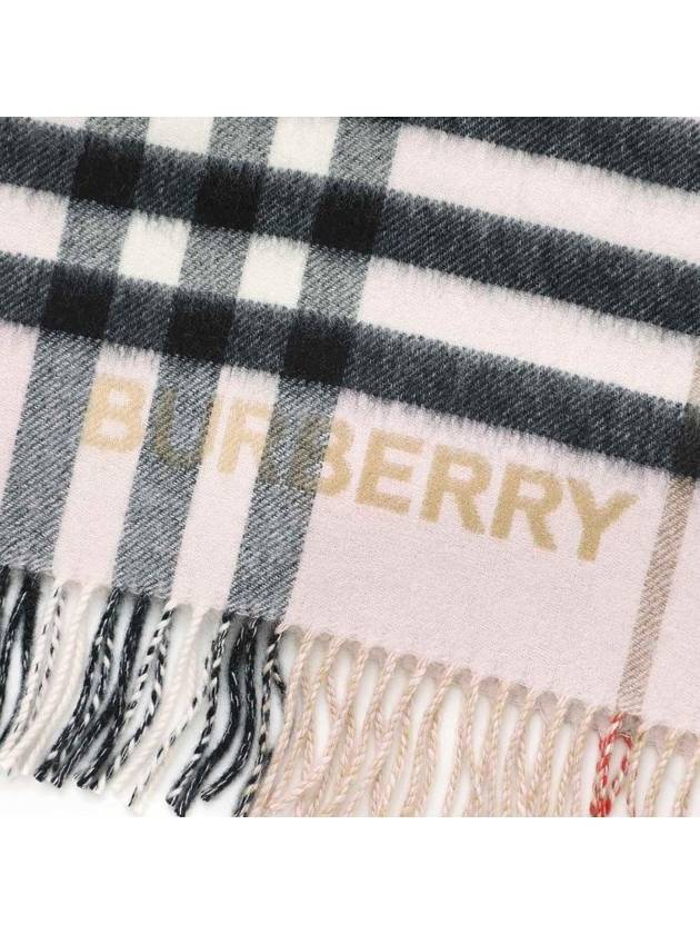 Contrast Check Cashmere Muffler - BURBERRY - BALAAN 4