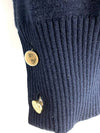 4 bar Milanese stitch gold cardigan - THOM BROWNE - BALAAN 8