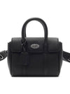 Bayswater Mini Heavy Grain Shoulder Bag Black - MULBERRY - BALAAN 2